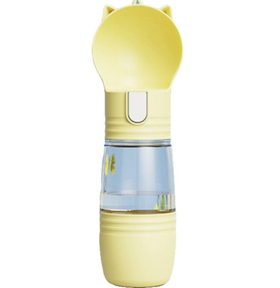 [라이프앤비] 강아지 휴대용 물통 원터치 펫물병 강아지 고양이 애견 물통 외출용품, 1개, 옐로우 멀티550ml 11,500원