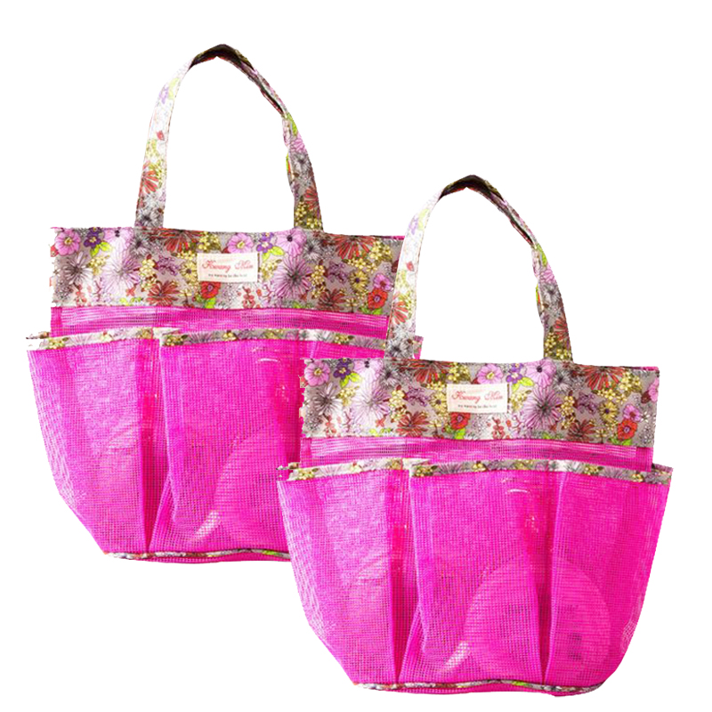 뷰레이터닷컴 러블리 포켓 메쉬 목욕가방, 핫핑크 17,280원