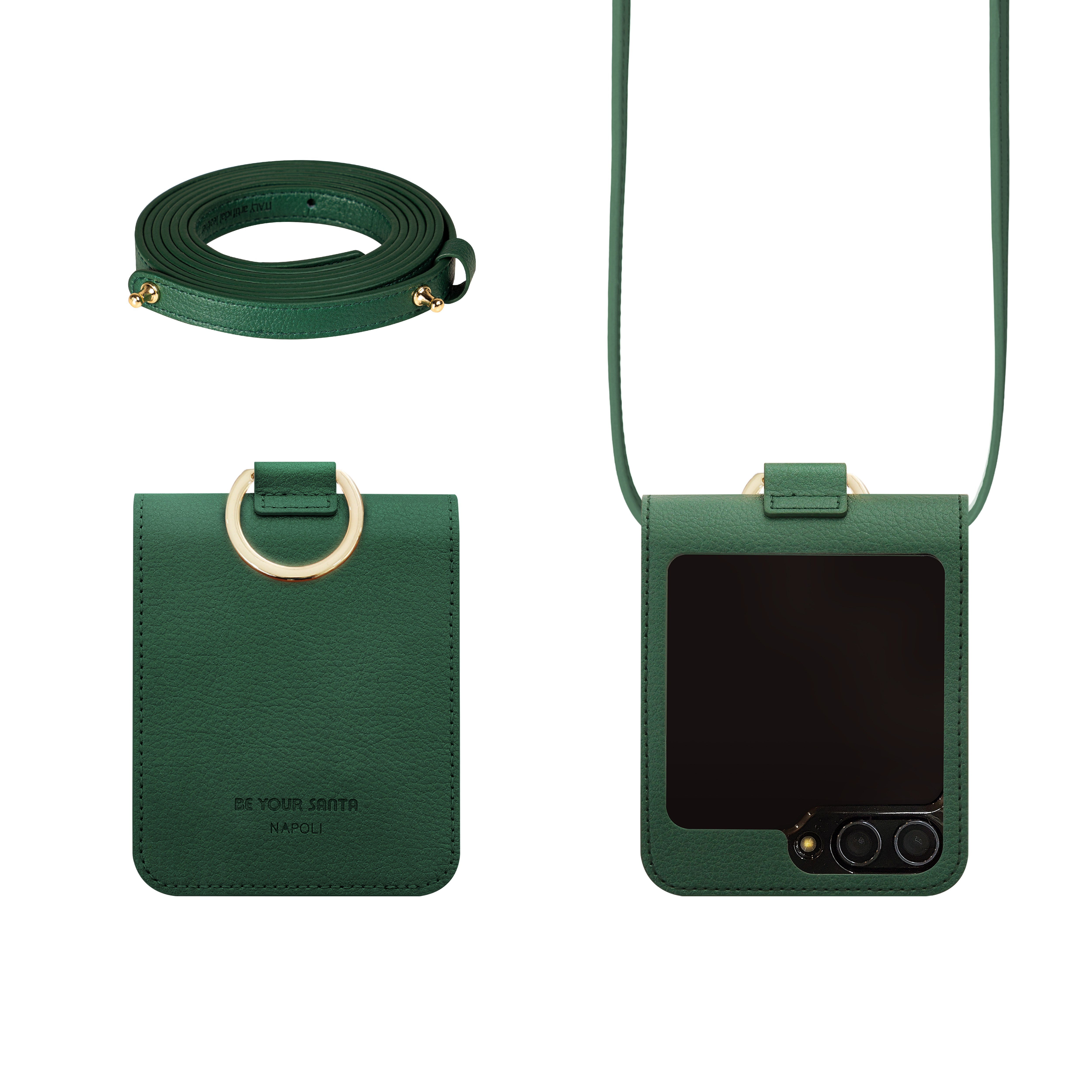 비유어산타 갤럭시 Z플립6 케이스 링 지갑 이태리원단 힌지보호 베네치아(카드수납) 나폴리 스트랩세트 55,600원