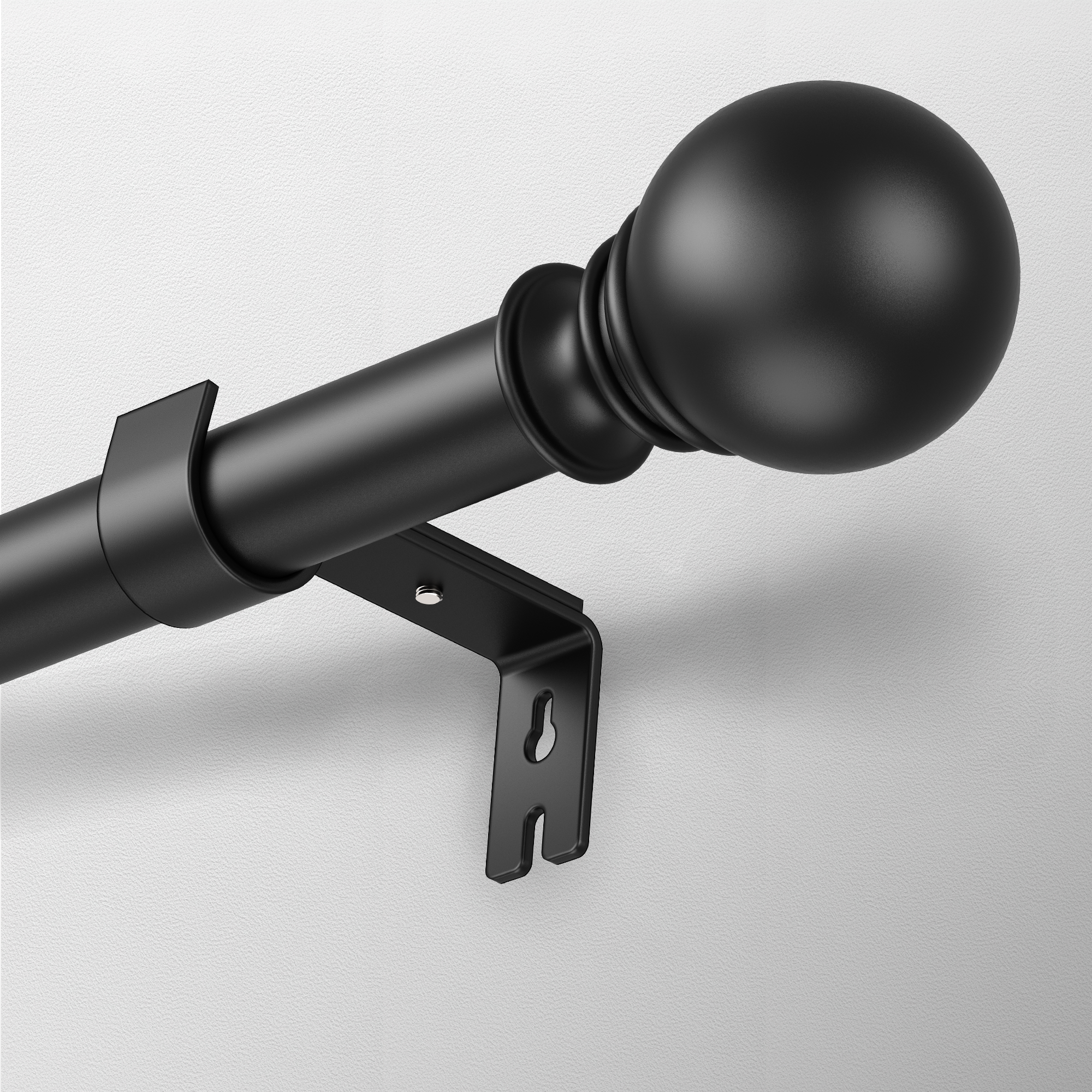 Vellichor 길이를 조절할 수 있는 고급 스테인리스 스틸 현대식 커튼봉 25mm, 설치가 편리한 커텐봉 원형, 검정색 13,980원