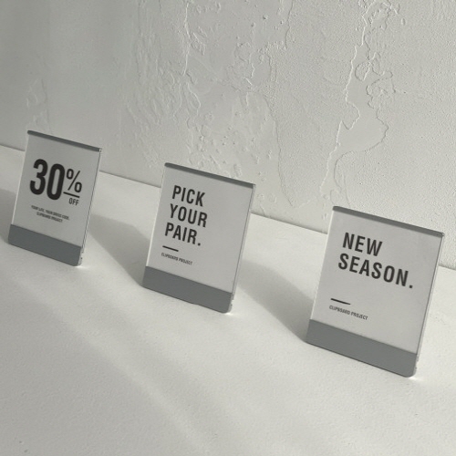 클립보드프로젝트랩 POP아크릴 꽂이 메뉴판꽂이 메탈 스탠드 디스플레이 실버 13,200원