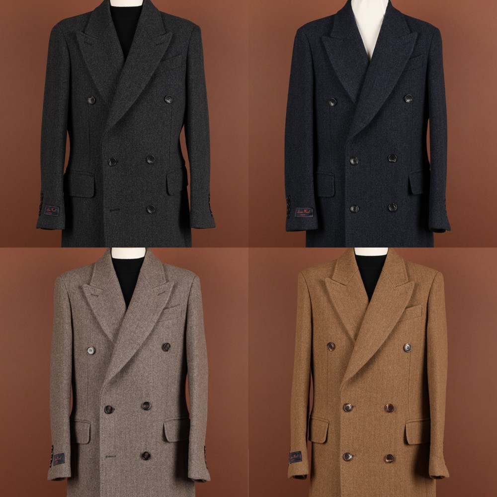 로얄수트 프리미엄 스탠다드 자체제작 울100% 헤링본 더블 코트 237,000원