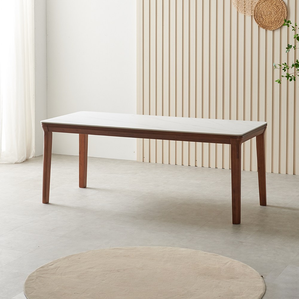 라로퍼니처 데이지 1400 1900 포세린 통 세라믹 4인 6인 참죽나무 원목 식탁 세트 295,000원