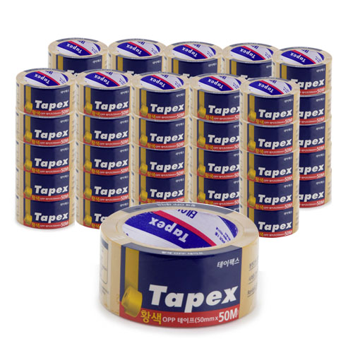 테이팩스 황색OPP테이프 48mm*40M*50매입*1박스 46,000원