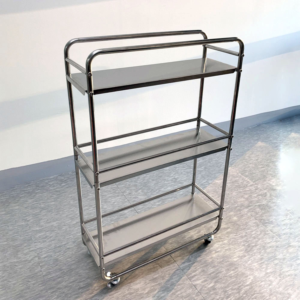 3단 스텐 트롤리 미드센츄리 모던 틈새 거실 화분 주방 베란다 이동식 카트, M, 3단 29,500원