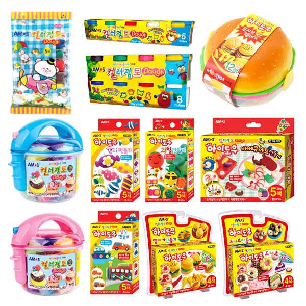 아모스 컬러점토 아이도우 클레이 만들기 21종(찍기틀 + 설명서 포함) 2,190원