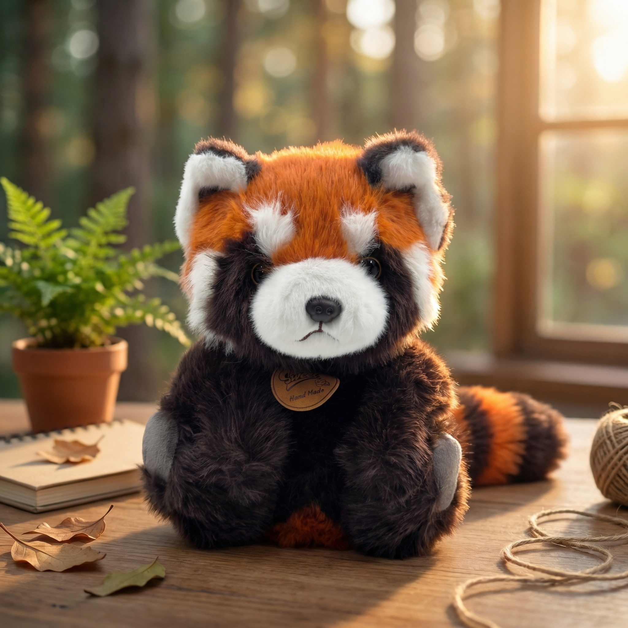 금홍팬시 레서판다 인형 앉은 레서판다, 오렌지 + 브라운, 1개, 260mm 14,000원