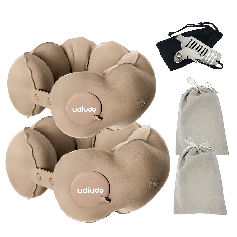 [1+1] 더 가볍고 튼튼한 우디우디  휴대용 벨벳 에어 목베개 16,000원