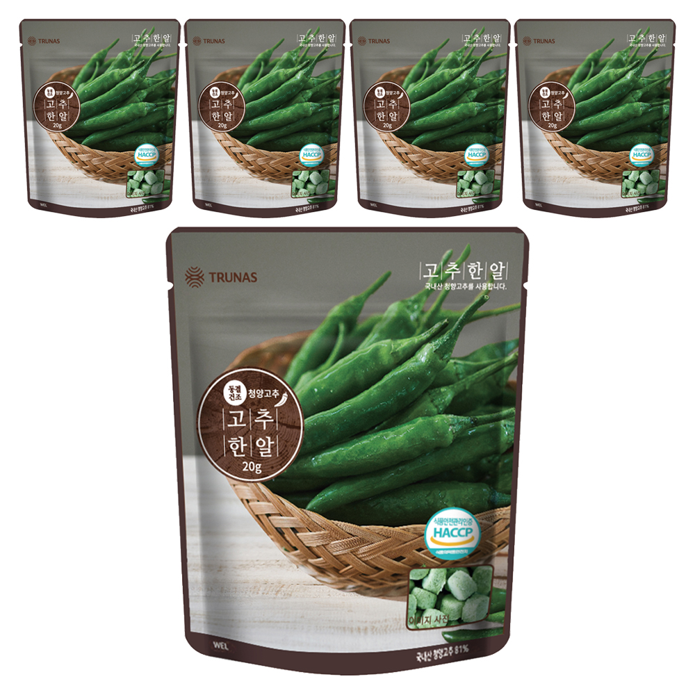 자연한알 간편 양념 고추한알, 20g, 5개 17,000원