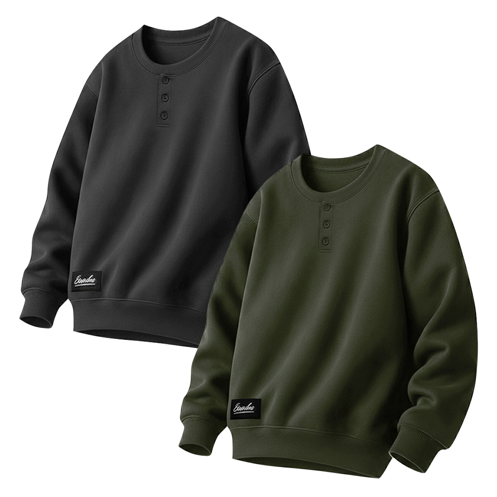 맨인모드 남녀공용 미니멀 세미 오버핏 맨투맨 2종 세트 D0512 20,890원