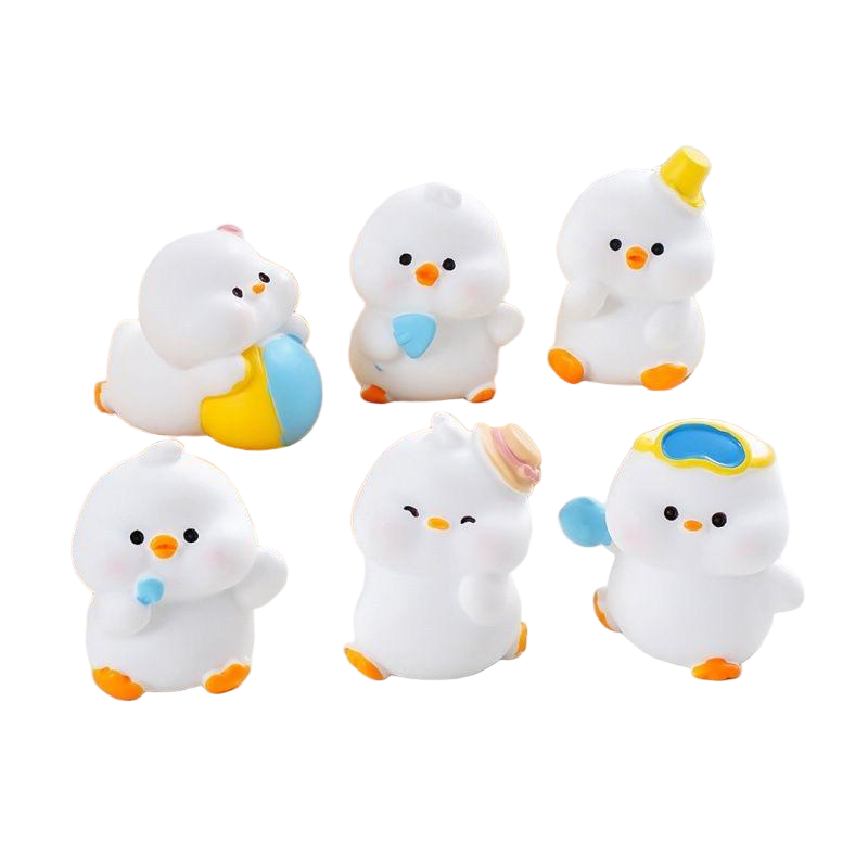 귀여운 캐릭터 오리 피겨 장식 6개 세트 8,120원