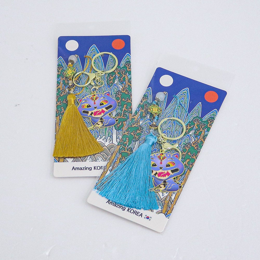 호작도 매듭키링 가방걸이 케이팝 데몬헌터스 사자보이즈 더피 모티브 전통 민화 까치 호랑이 국립중앙박물관굿즈, 1개, 호작도키링 9,000원