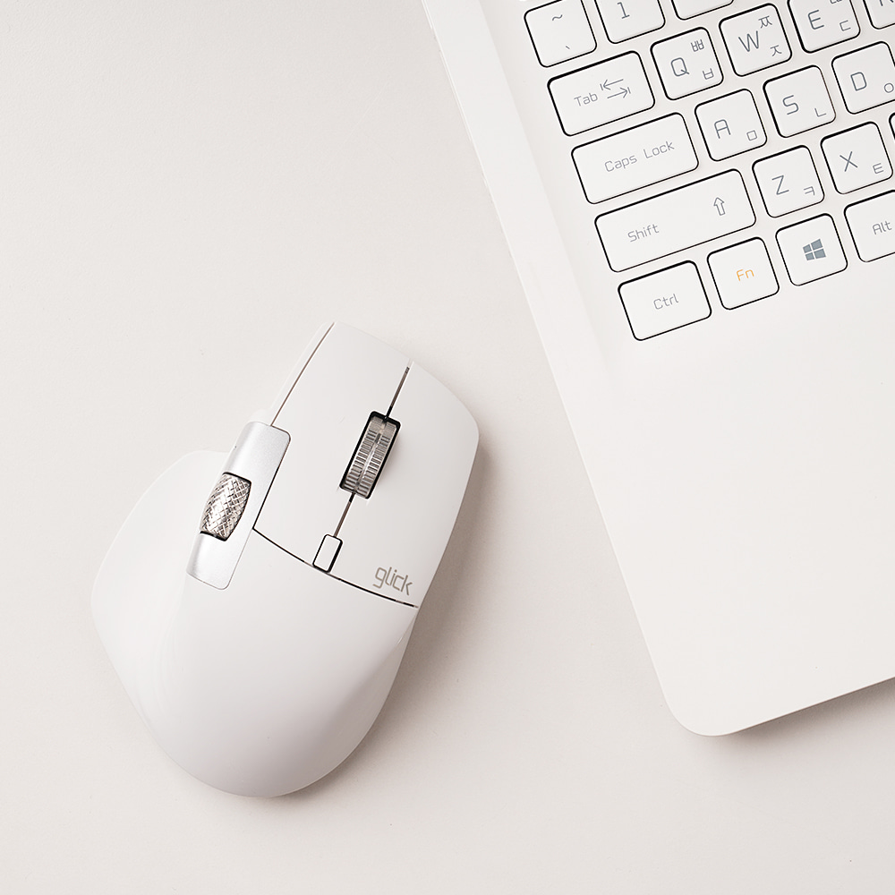 지클릭커 오피스프로 휠마스터 무한 스크롤 가로 휠 블루투스 무소음 세미 버티컬 무선 마우스 OP12 화이트 39,800원