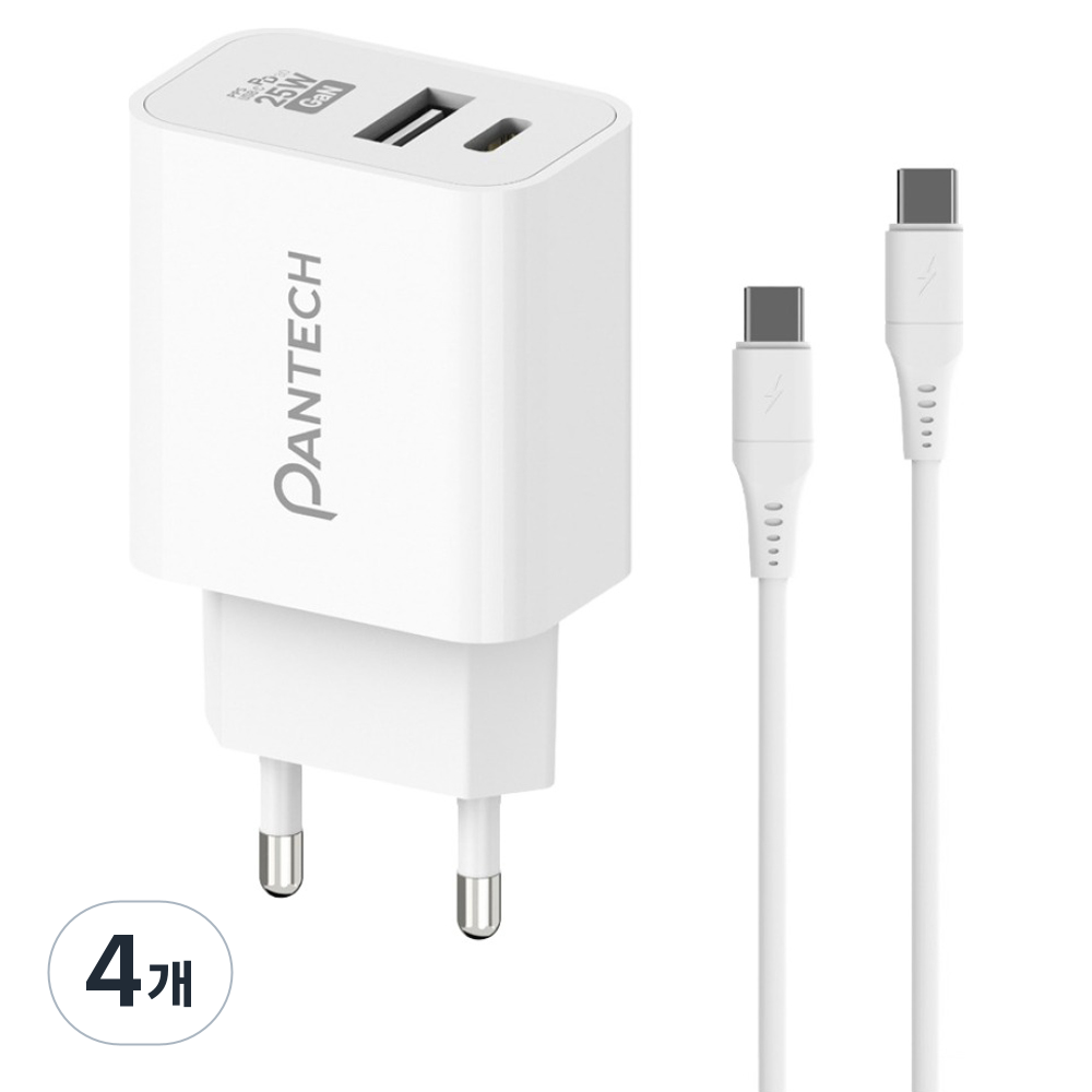 팬택 25W 2포트  PD GaN  멀티충전 초고속충전기 + CtoC 케이블 1m 세트 33,300원
