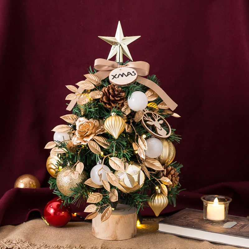 굿도우 크리스마스 미니 트리 전구 장식 풀세트, B골드 14,900원