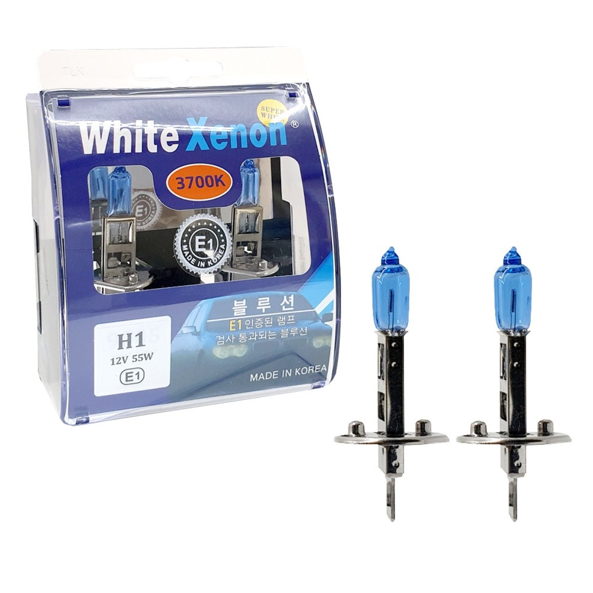 블루션 [E1인증램프] 자동차검사통과 화이트 H1 전조등 안개등 자동차 차량 전구, 1세트, H1 17,900원