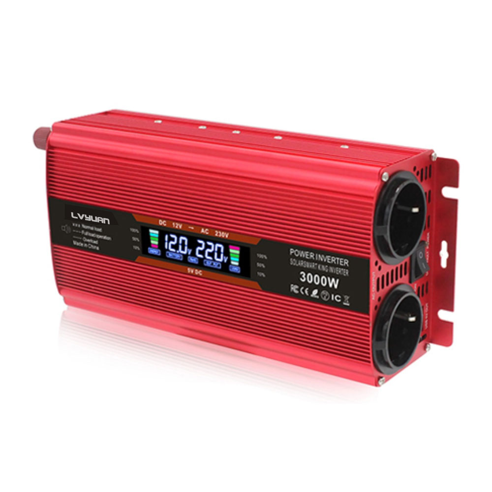 루앤 유사계단파 3000W 차량용 LCD 인버터 220V 60hz 한국형 KC인증, 1개 125,000원