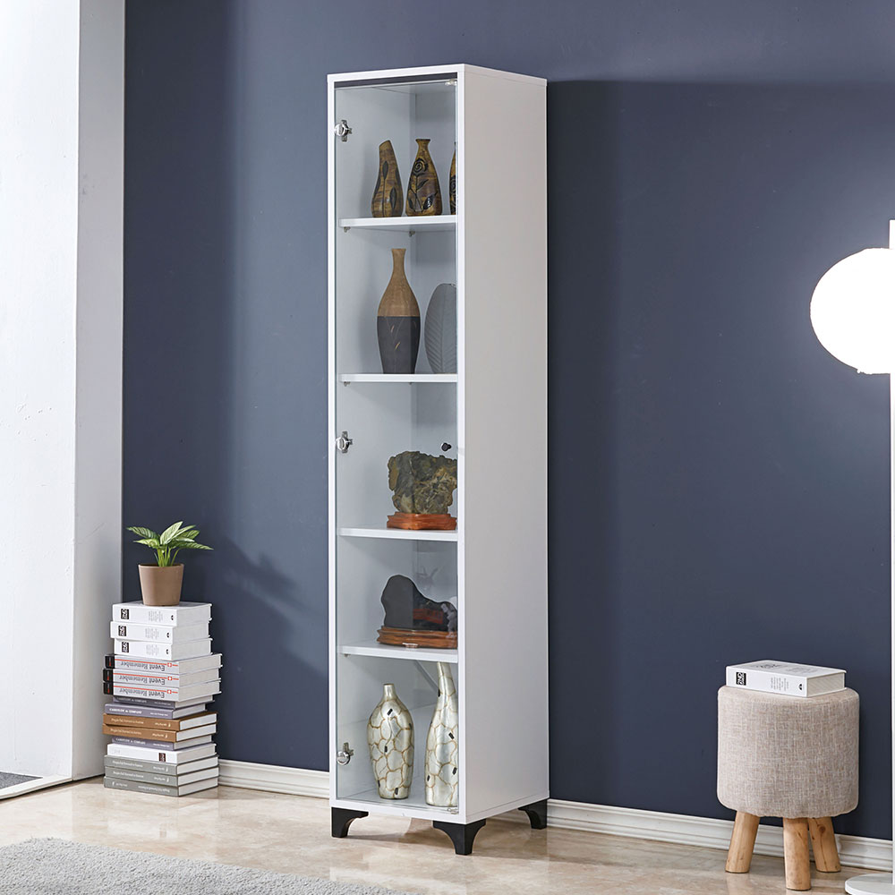 플레이 높은 진열장 유리 양주 장식장 강화유리 피규어장 (키높은 400), 네이비 130,000원