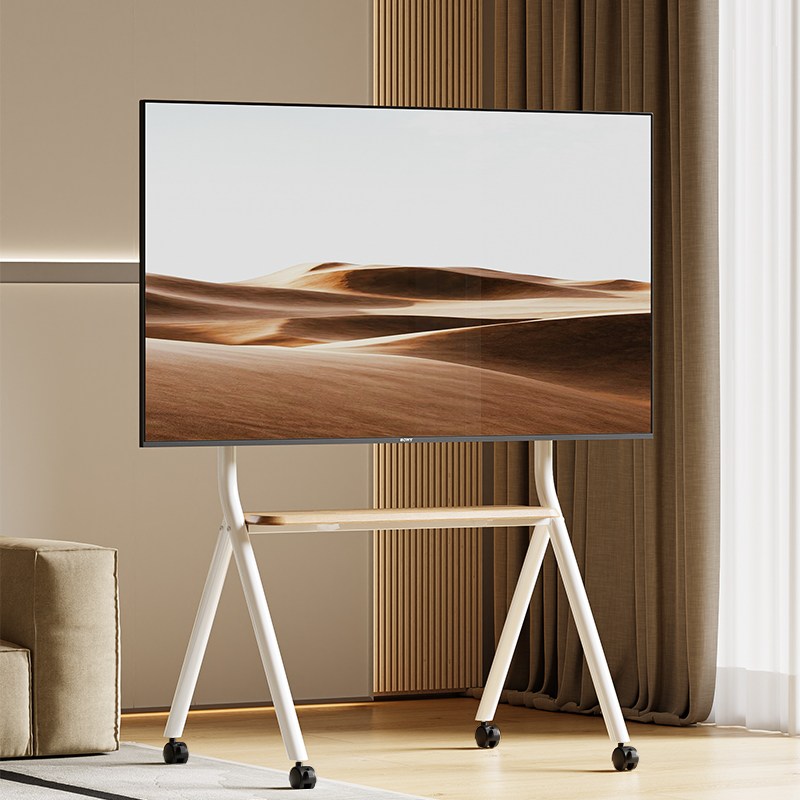 FANOBO 티비 거 치대 티비스탠드 32~75인치 tv거치대 적용 50KG 하중 이동식TV 이동식 tv 거치대, 화이트, 1개 77,800원