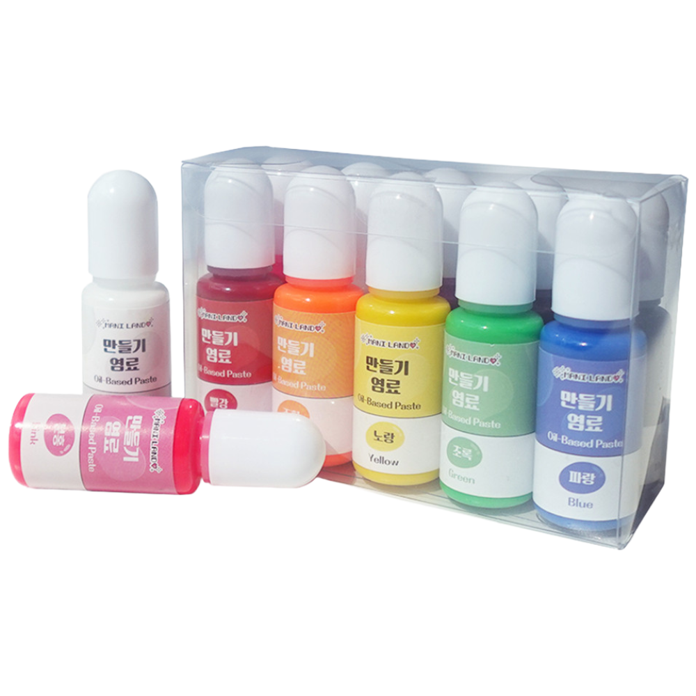 [마니랜드] 다목적 만들기 염료 세트 (스퀴시젤 조색) / 조색제, 캔들 실리콘 스퀴시 레진공예 착색제 22,800원