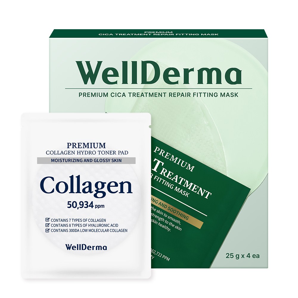 [본사공식]웰더마 시카 트리트먼트 겔마스크 시그니처 에디션 세트 (마스크팩4 + 토너패드2), 1개, 6개입 19,800원