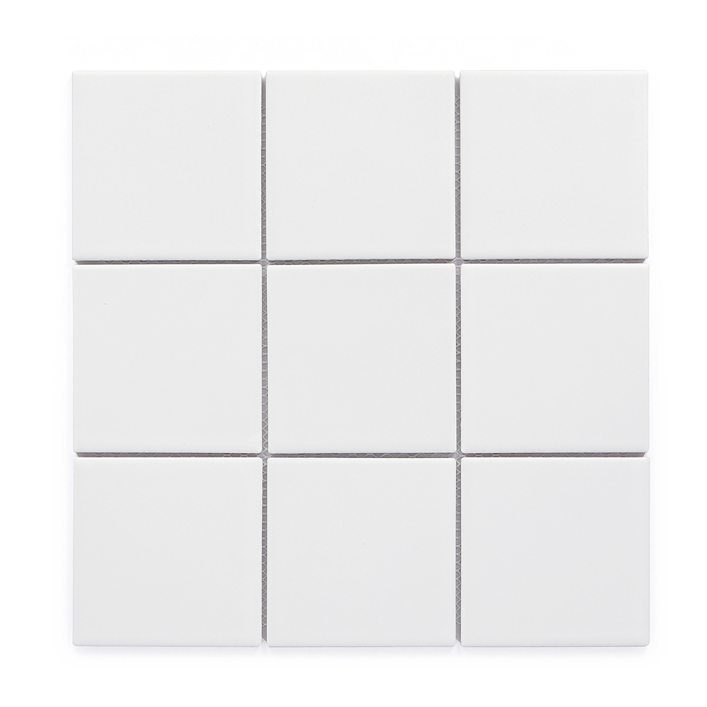 모네스페스 자기질모자이크타일 화이트 무광 100mm 1장 2,600원