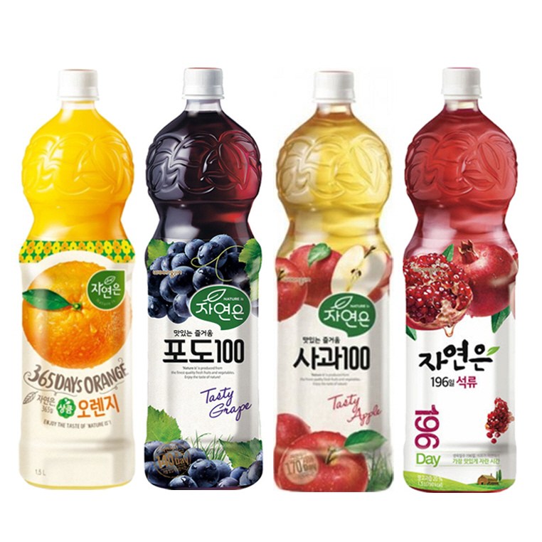 [마시자몰] 웅진 자연은 종합 1.5L 4종 오렌지 + 포도 + 사과 + 석류, 1.5L 14,900원