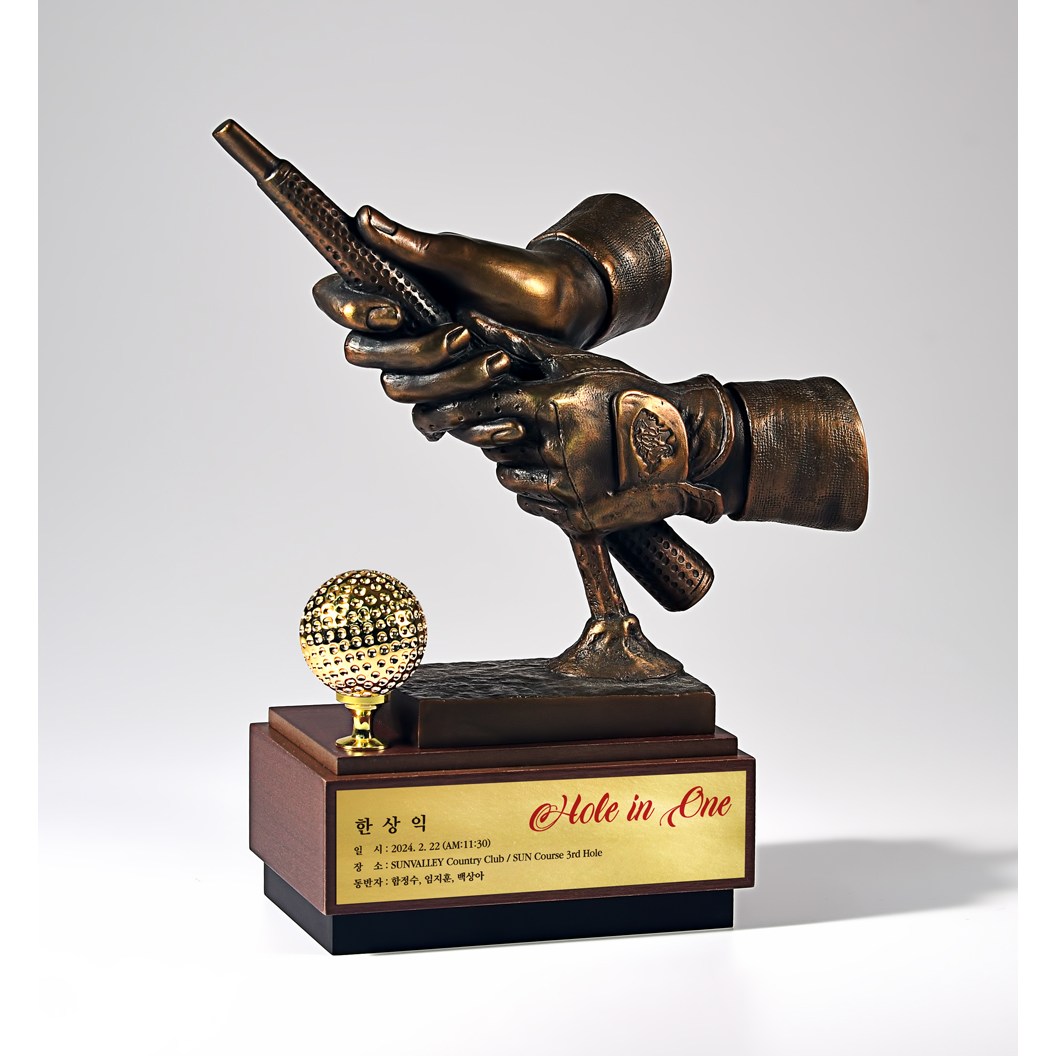홀인원패 싱글패 이글패 청동 골프트로피 금속트로피 상패 기념패 언더파골프패 버디패 제작 7-291, 1개 500,000원
