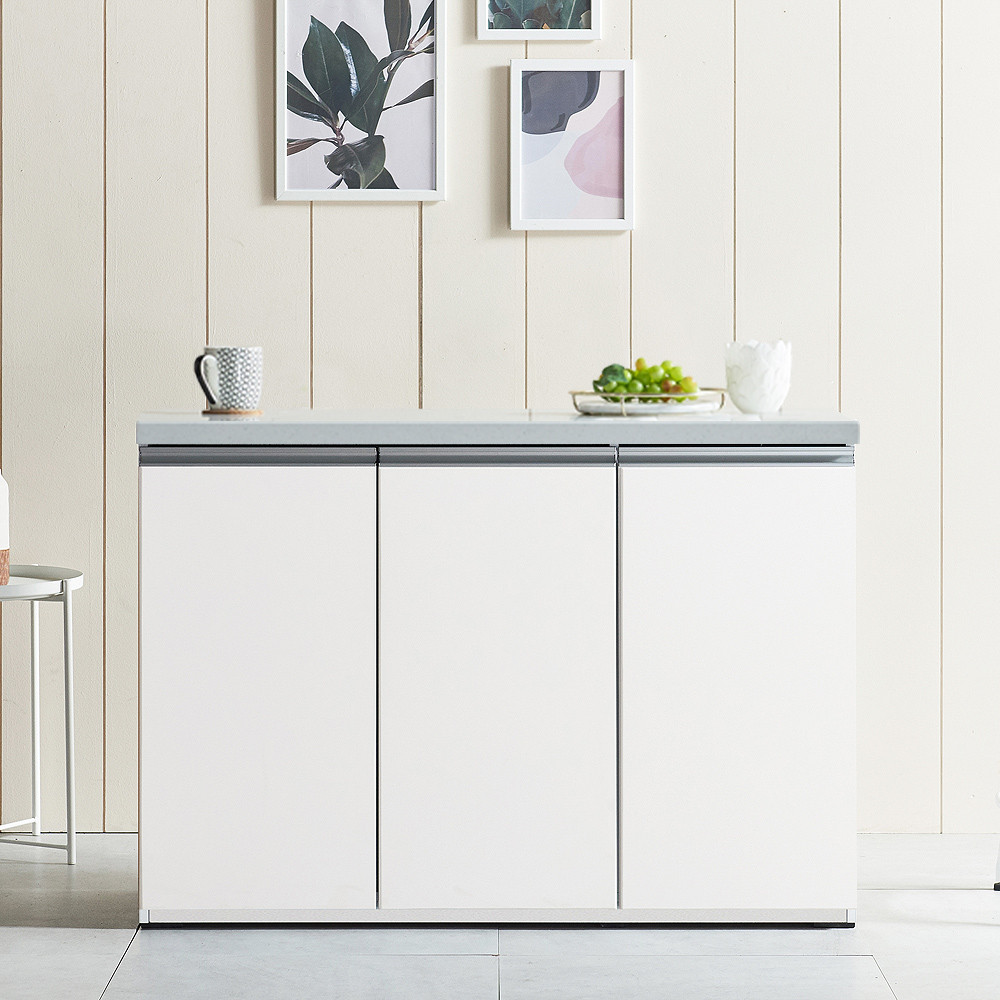 일송가구 인조대리석 오메즈 홈바 주방 수납장 상/하부장 세트, 화이트 230,920원