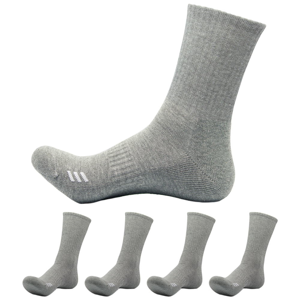 위드삭스 남성57 무봉제 스포츠 양말 장목 심리스 두꺼운 양말 5켤레, 남-57B_그레이_5켤레 17,500원
