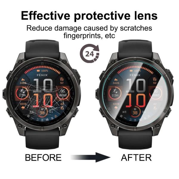 Garmin Fenix ​​8 7 6 6S 6X 5 HD 51 47 43mm 용 투명 강화 필름 1-5PCS 유리 Smartwatch 화면 보호기 11,300원