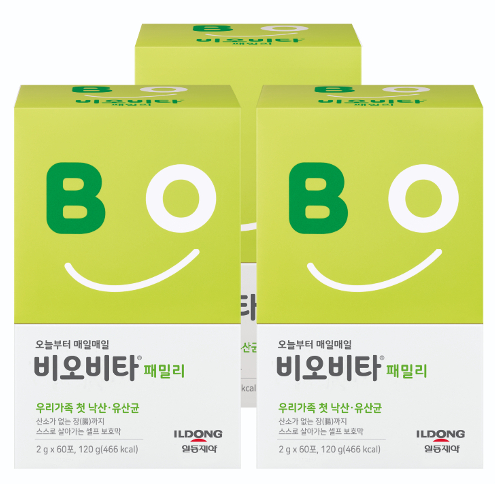 일동제약 비오비타 패밀리 낙산균 유산균 분말 스틱, 120g, 3개 62,900원