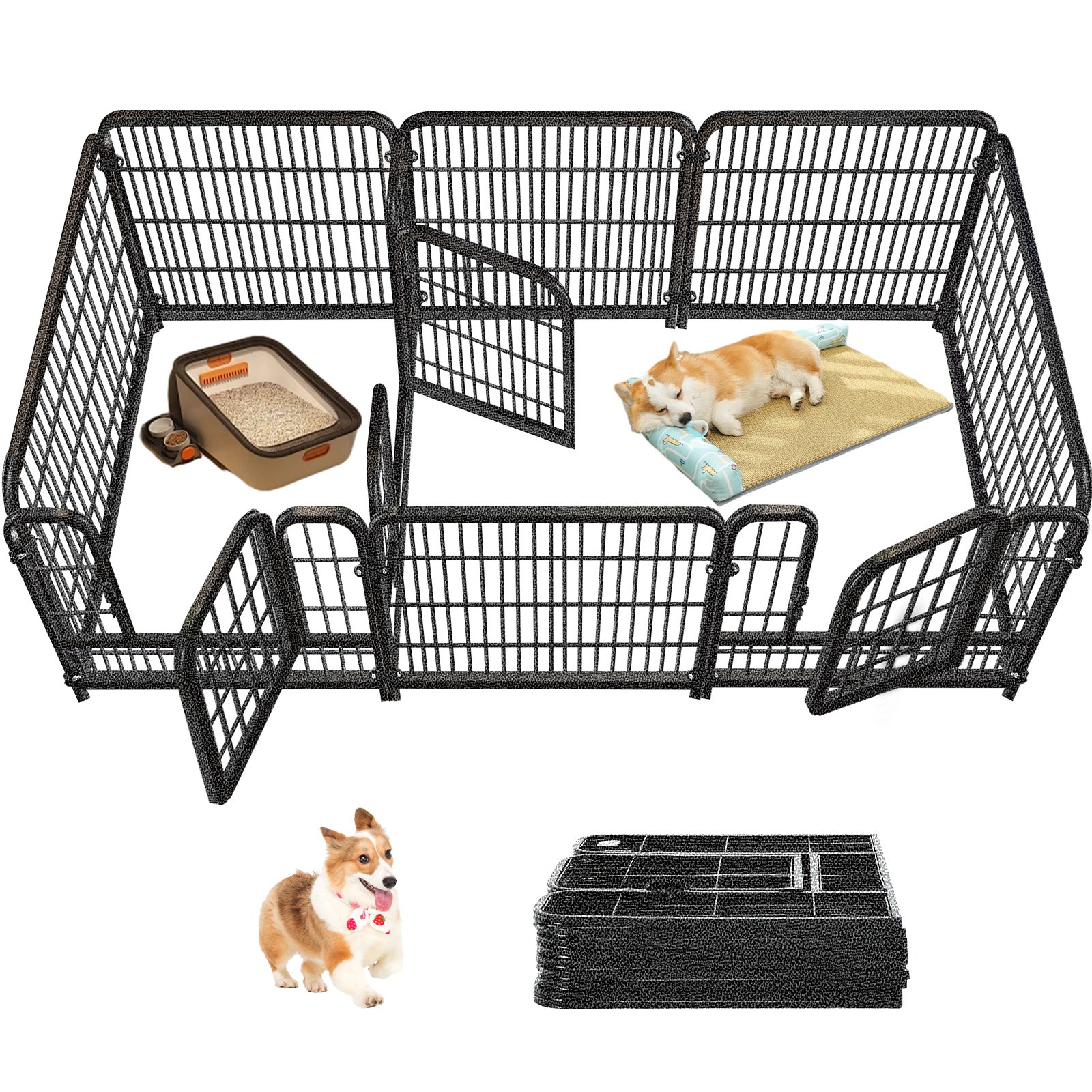 강아지 울타리  메탈 울타리  화장실 분리 울타리  실내용 조립식 울타리 자유조합 가능 94,900원