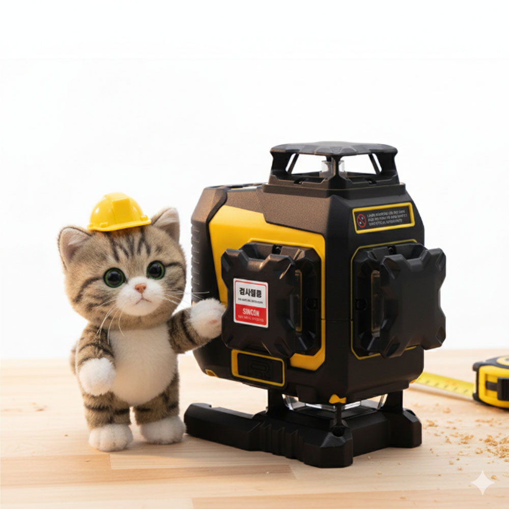 신콘 P5000R 레이저레벨기 4D 레드라인 LCD 40배밝기 231,000원