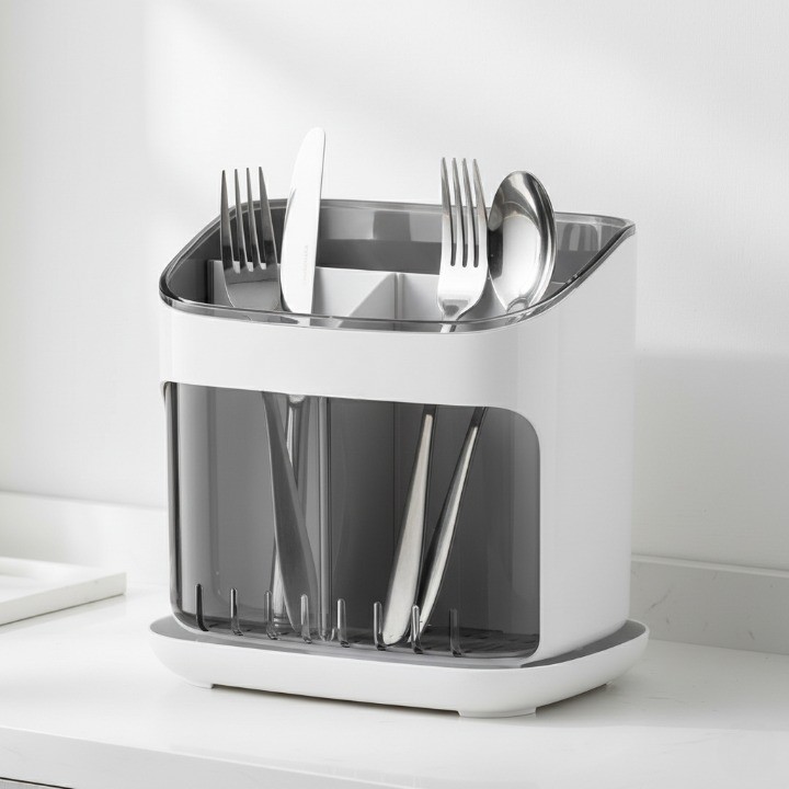 셀리빙 대용량 물빠짐 수저통, 그레이, 1개 8,690원