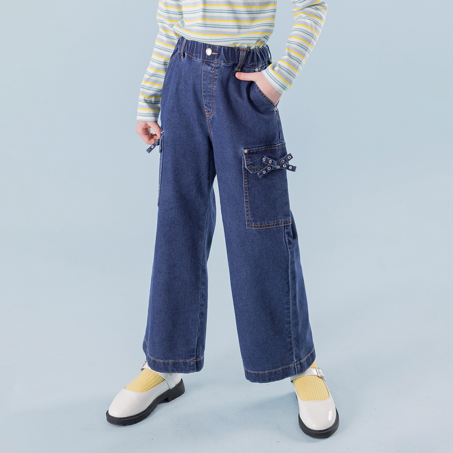 아이러브제이 아동용 페르 리본 스판 카고팬츠 64,800원