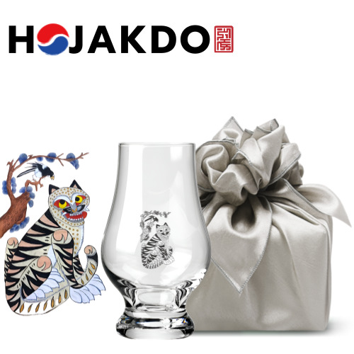 해피니스인어컵 까치와 호랑이 호작도 위스키잔 노징글라스 싱글몰트 니트잔 보자기 포장 14,000원