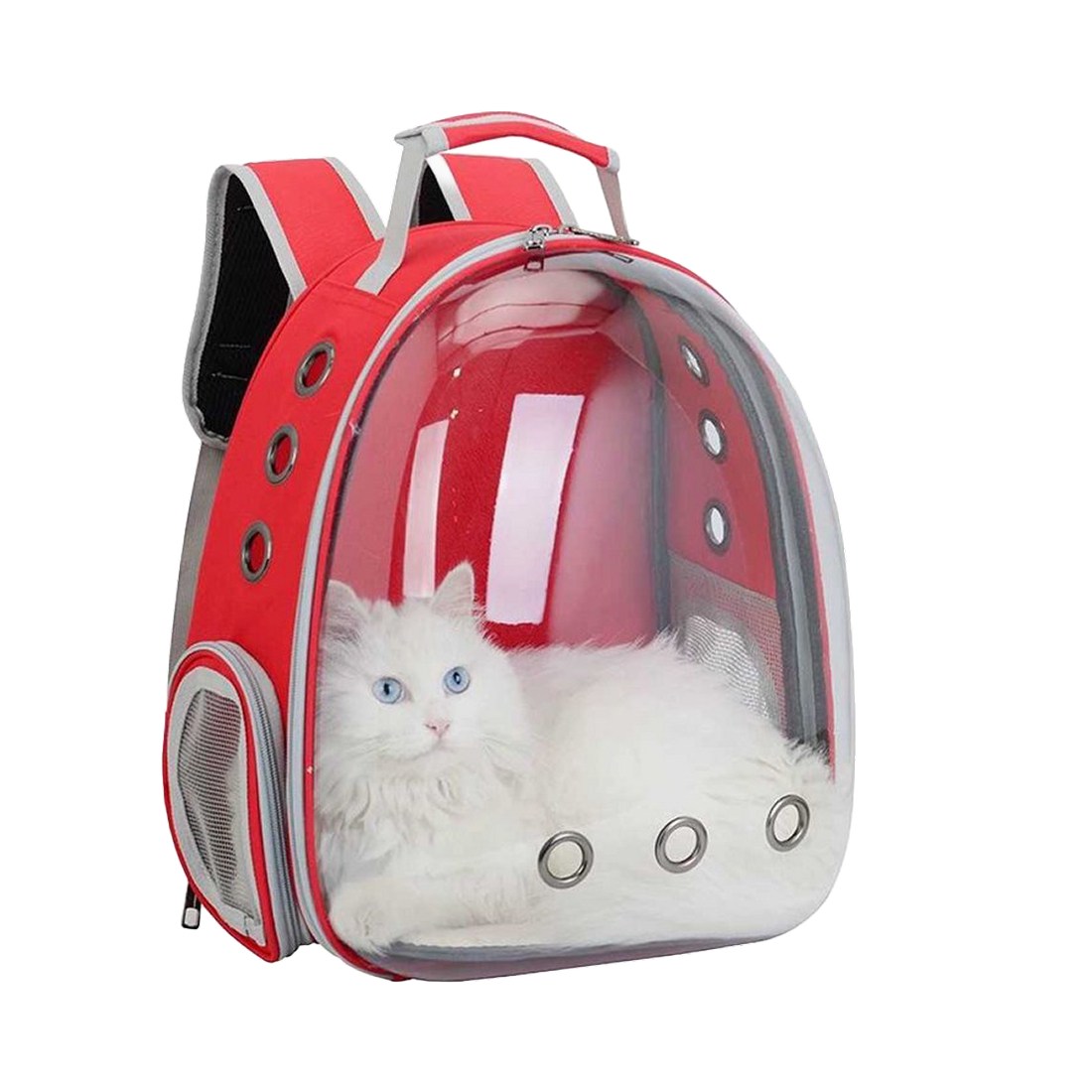 우아지오 반려동물 투명 외출가방 우주선 백팩, 1개, 레드 16,500원