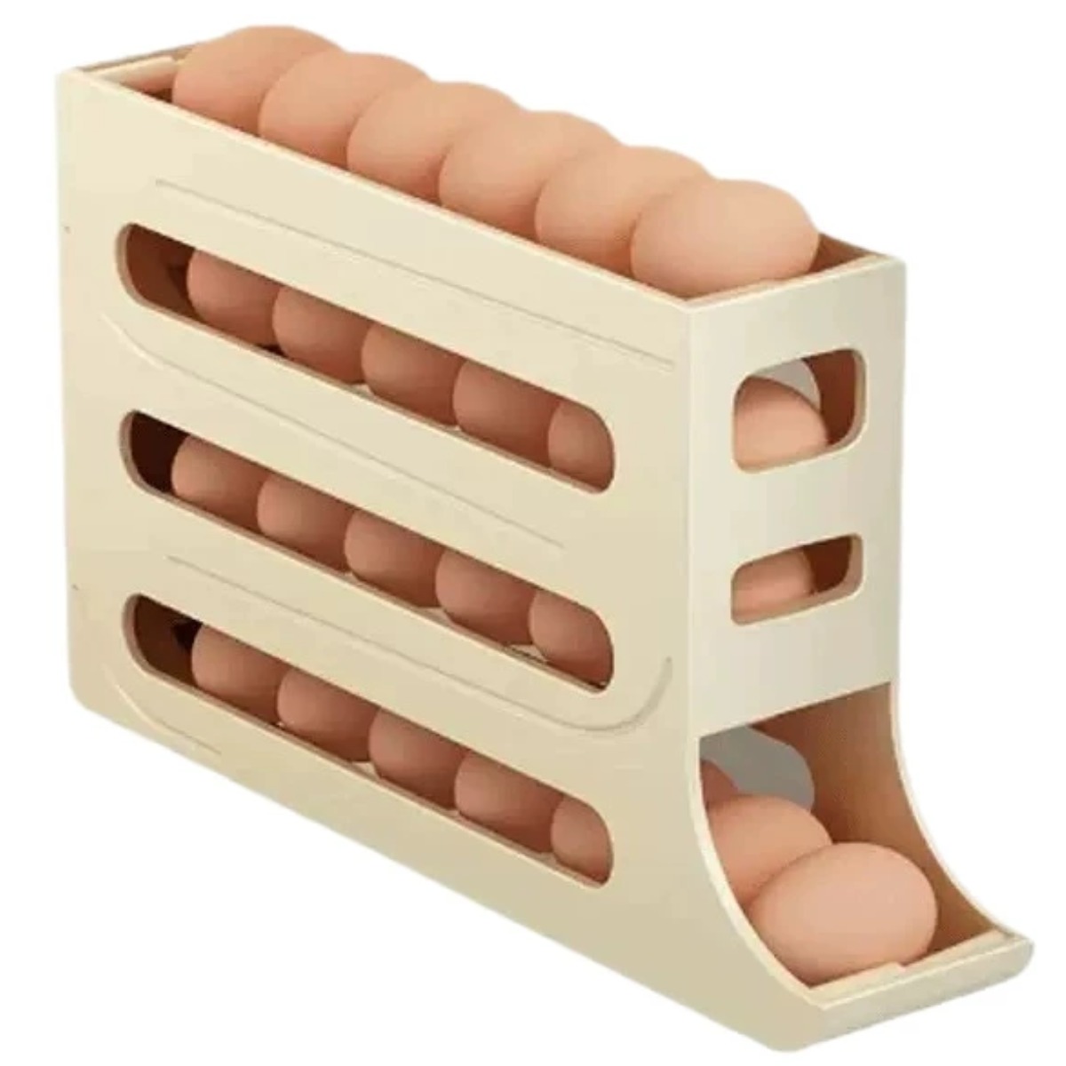 계란 트레이 계란 보관함 자동롤링 에그 트레이 디스펜서 보관함, 3개, 노랑 14,500원