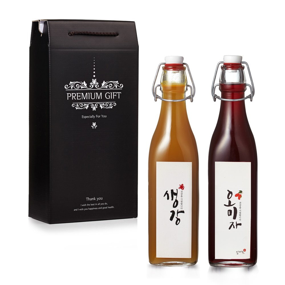 담아요 수제청 2구 선물세트, 1세트, [2구]생강청(수)+오미자청(수)650g 49,600원