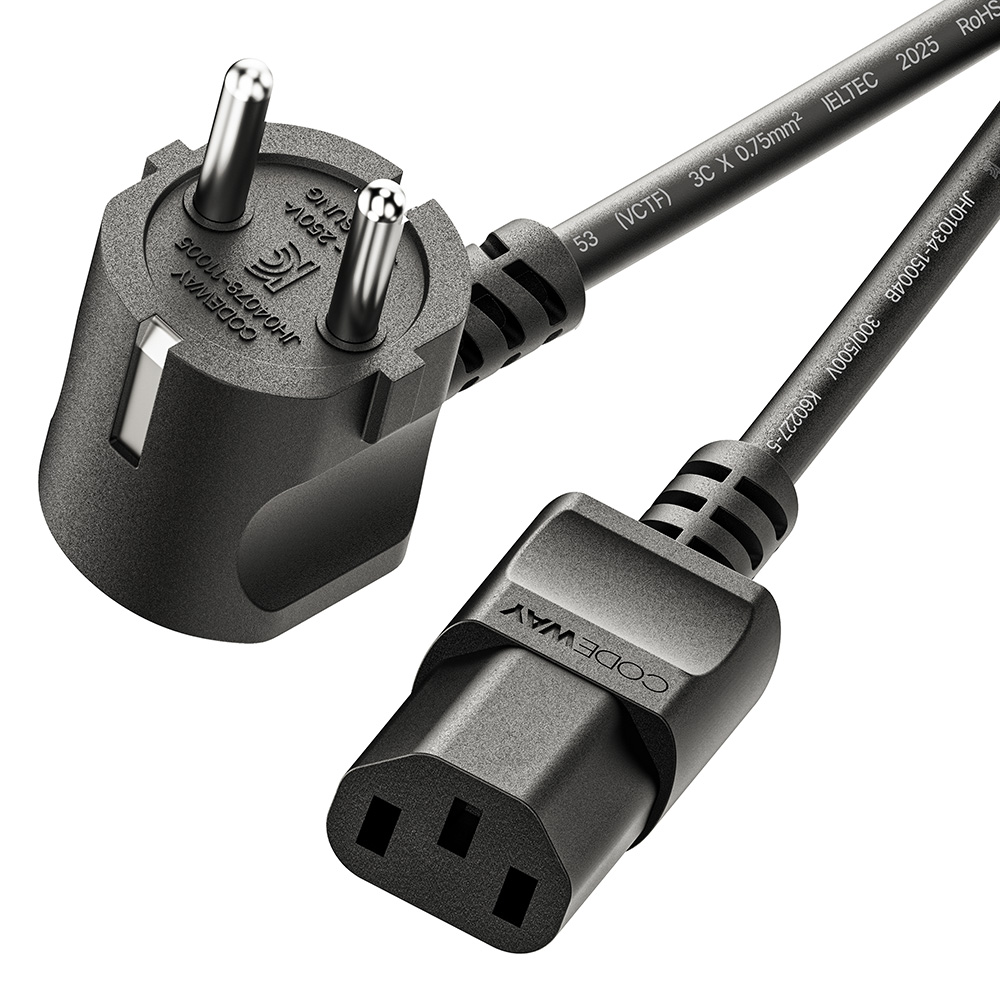 코드웨이 국산 AC 10A 전원코드 파워케이블 블랙, 1개, 1.8m 8,100원