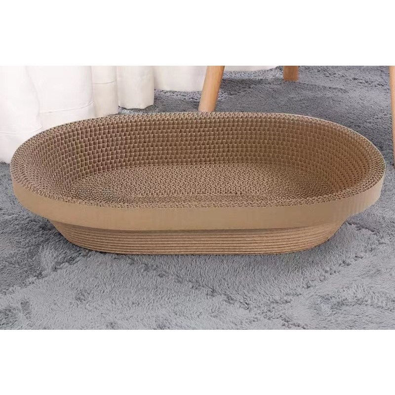 고양이 스크래쳐 골판지 타원형 특대형 1개 55cm*40cm, 캣닢, 황토, 1개 5,500원