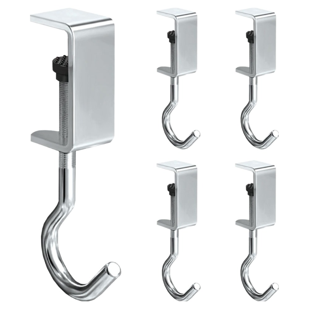 더리빙 무타공 스텐 책상 가방 걸이, 실버, 5개 5,100원