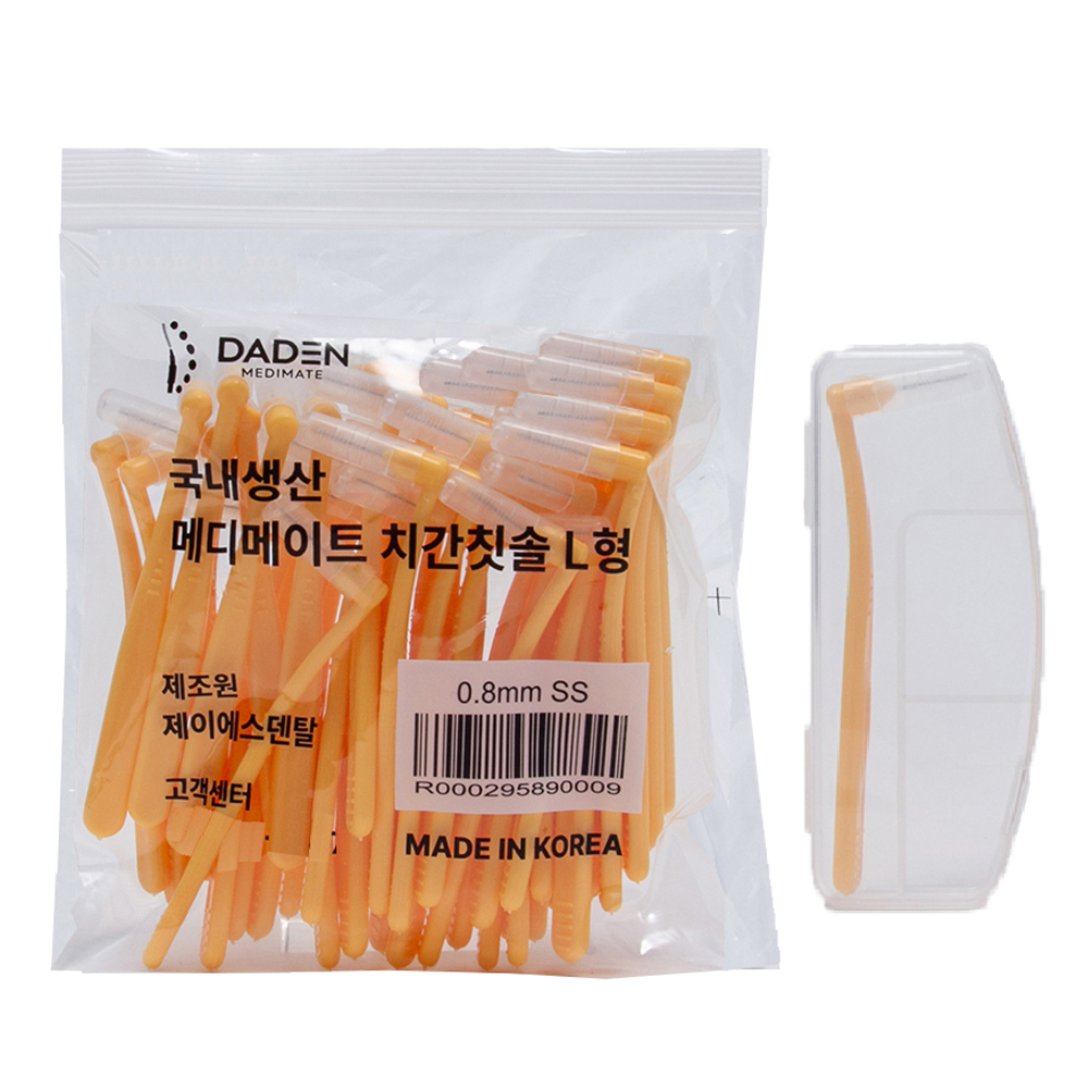 다덴 메디메이트 치간칫솔 L형 SS, 0.8mm, 50개입, 1개, 현재가 8,900원