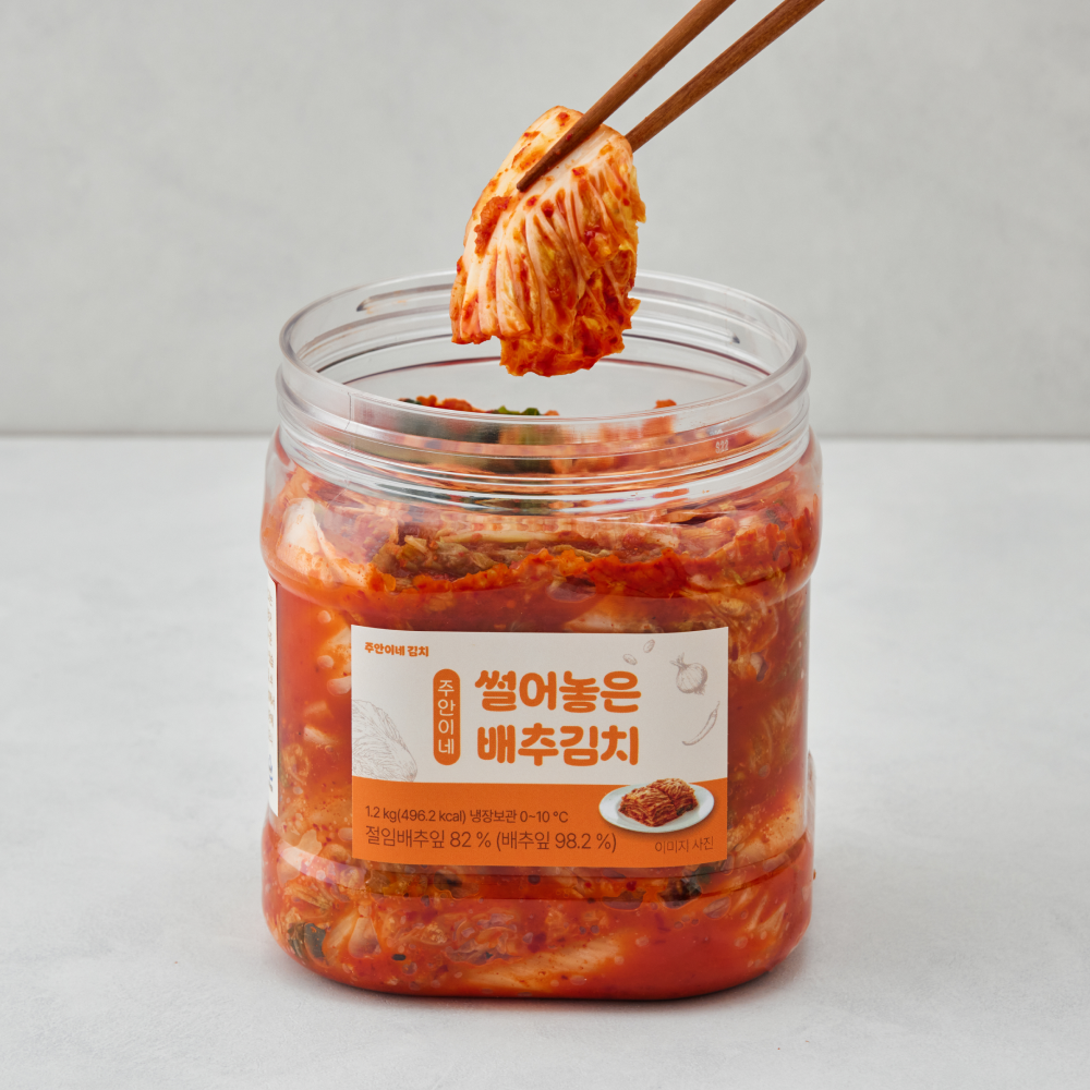 당일제조 주안이네 통김치 썰은김치 국내산 포기김치 1.2KG, 1개, 1.2kg, 1개 12,000원
