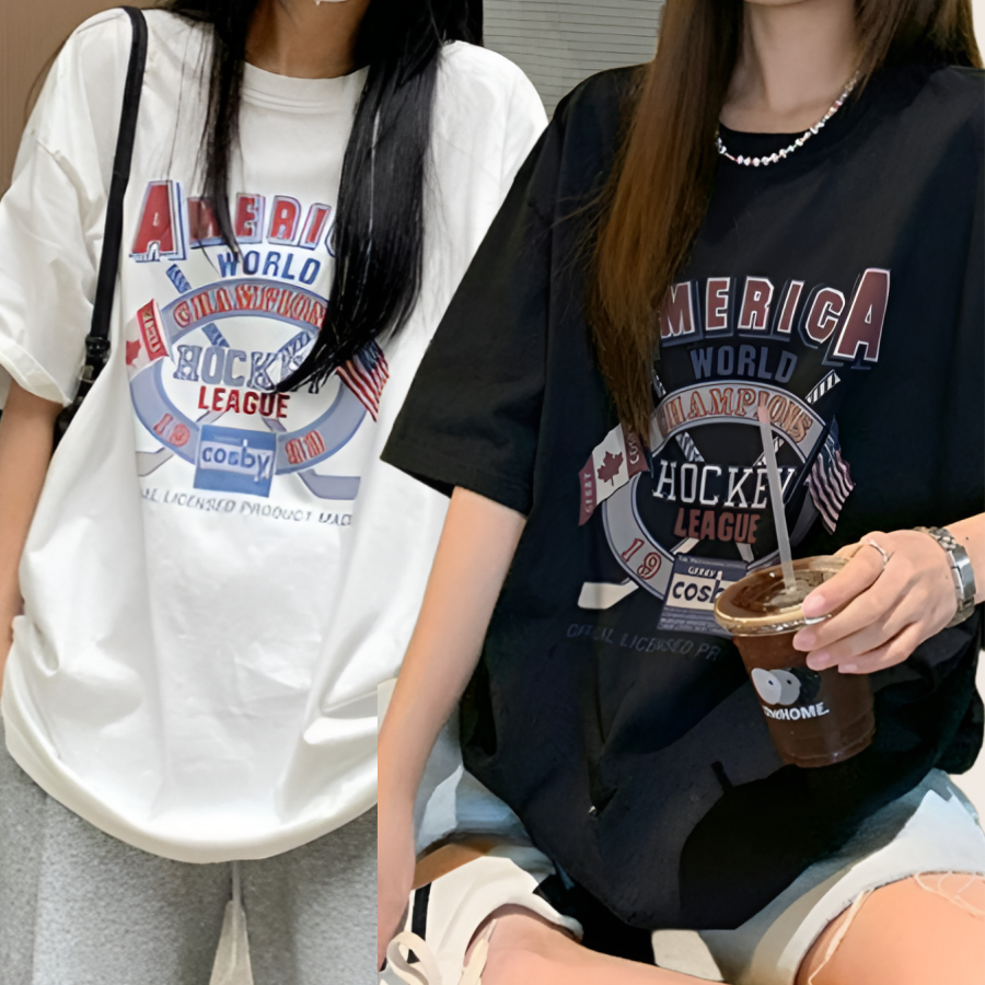 쁘띠엘라 레터링반팔티 루즈핏 신축성 1+1 17,800원