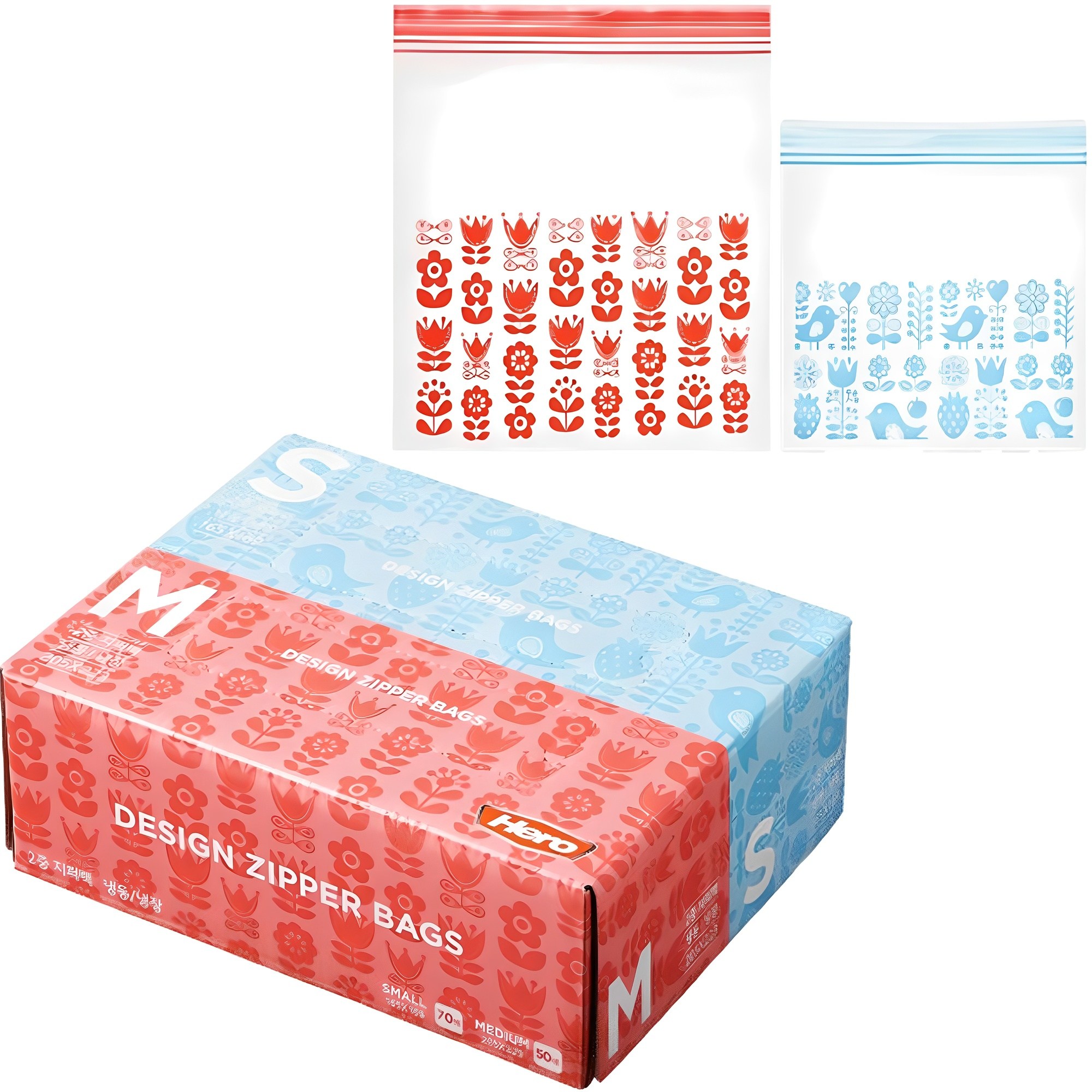 헤로지퍼백 디자인 지퍼백 소형 70매 + 중형 50매 6,670원