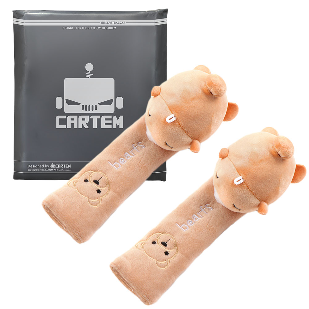 카템 차량용 코지 안전벨트 커버, 베이지베어, 2개 7,800원