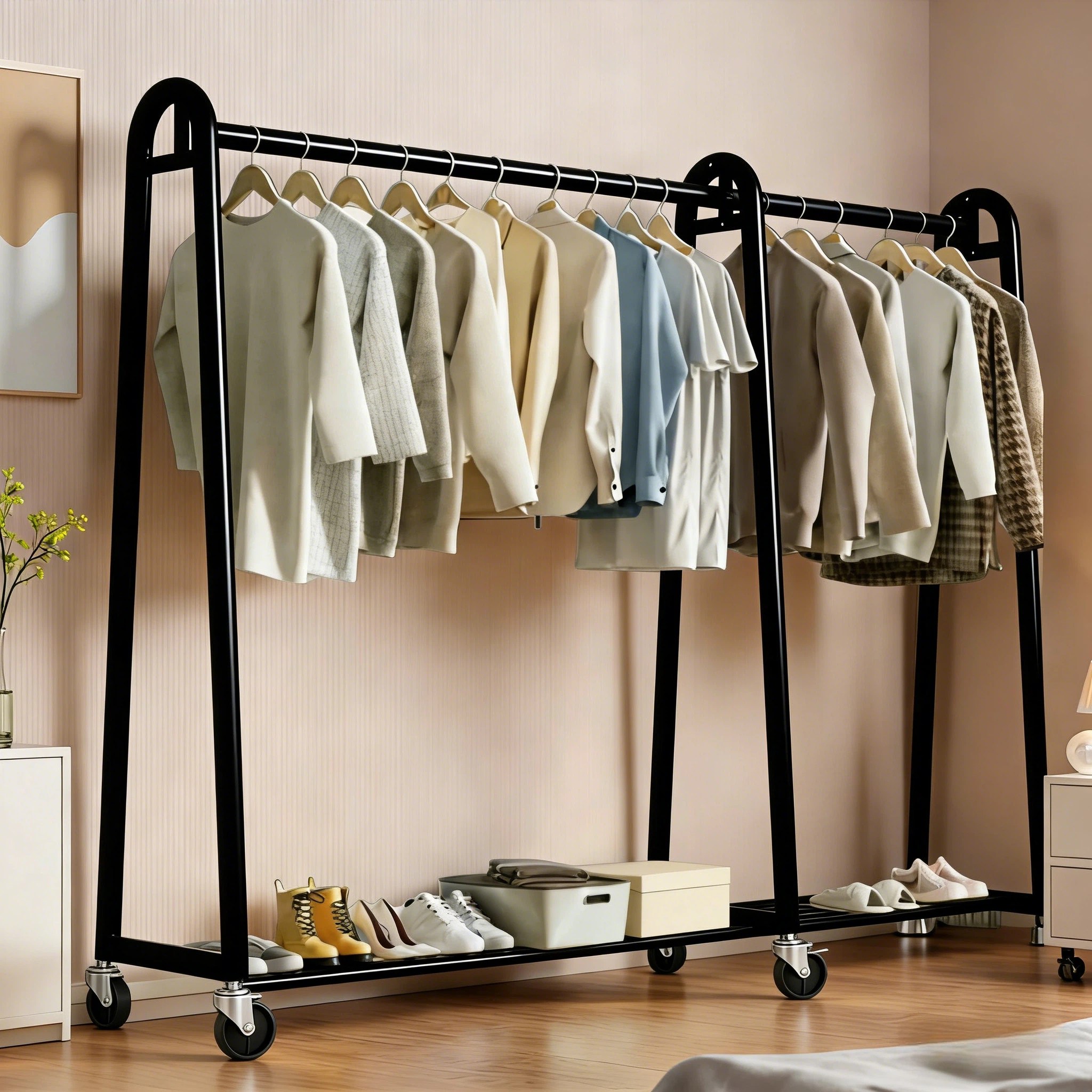 BILIMO 평생 사용가능한 이동식 튼튼한 2단 스탠드 행거,튼튼함 보장 56,800원