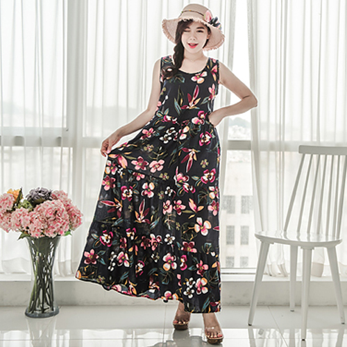 코코드림 8035 빅사이즈 헴프 나시 롱원피스 27,800원